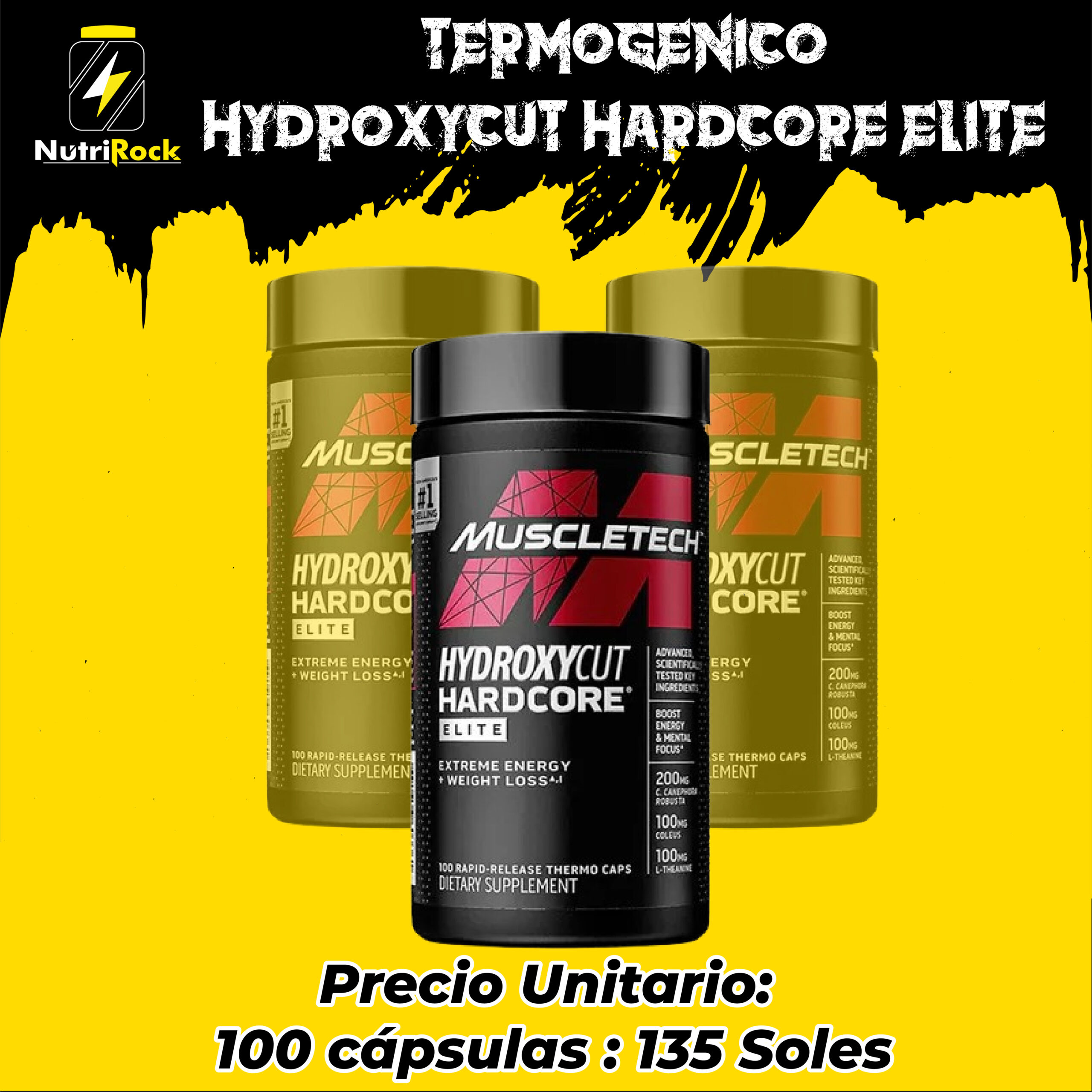 termogénicos importados (enero 2026)_Mesa de trabajo 1 copia 4 TERMOGENICO HYDROXYCUT HARDCORE ELITE - Imagen 1