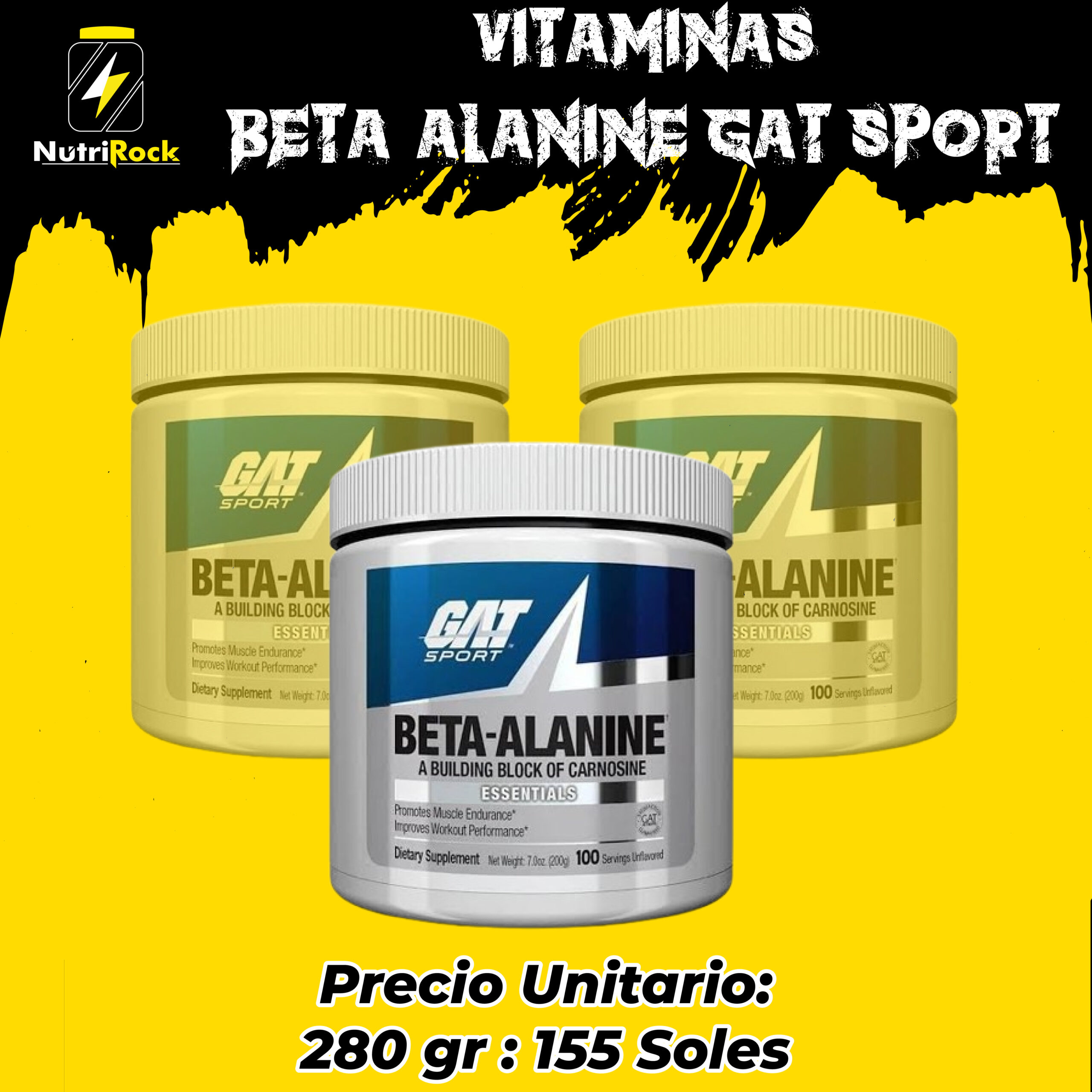 vitaminas importadas (enero 2026)_Mesa de trabajo 1 VITAMINAS BETA ALANINA GAT SPORT - Imagen 1